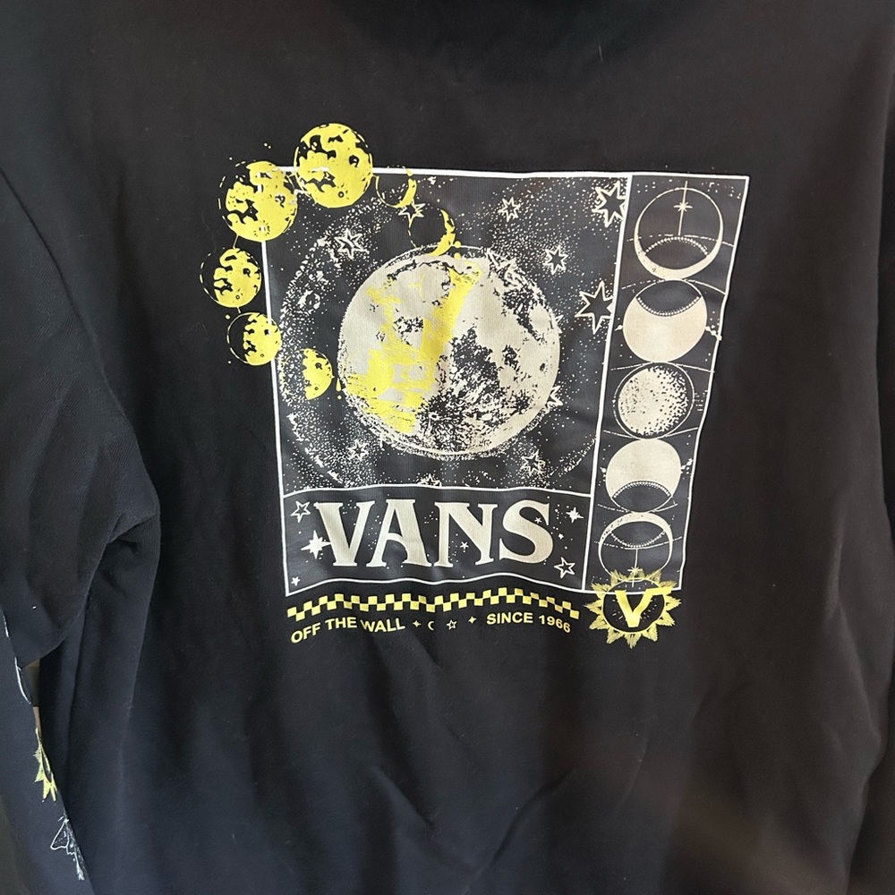 Vans Black Graphic Hoodie GLOW IN THE DARK